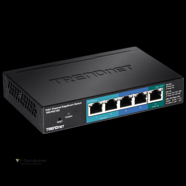 Trendnet 5-Port Gigabit PoE+ Powered EdgeSmart Switch with PoE Pass Through (15W)