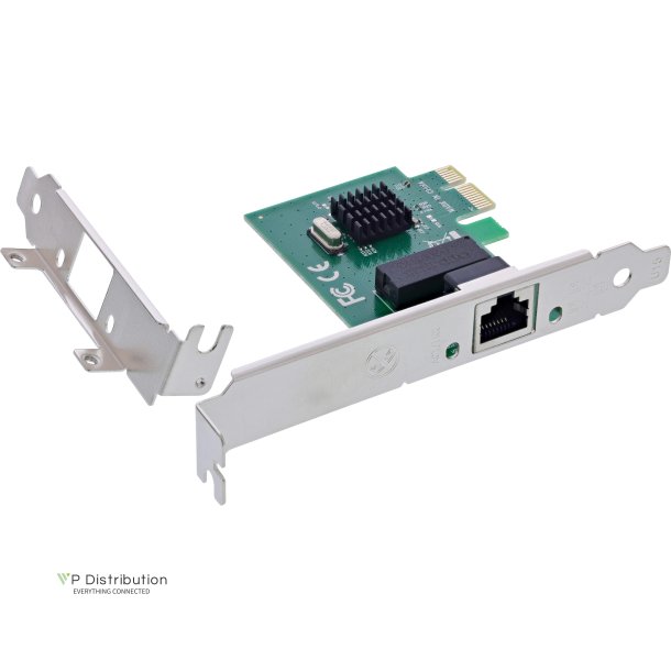 InLine&reg; Gigabit Network Card 1x RJ45 1Gb/s PCIe x1 + LP Bracket
