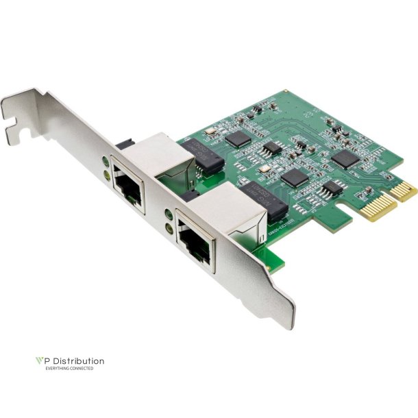 InLine Dual Gigabit network card, 1x RJ45 2.5Gb/s, PCIe x1, incl. low profile bracket