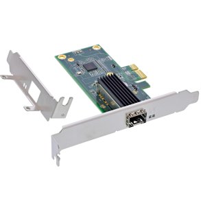InLine® Gigabit network card, 1x SFP, PCIe x1, incl. low profile slot bracket