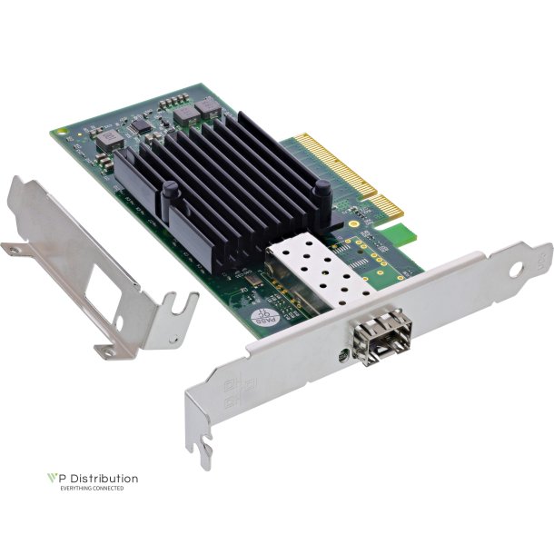 InLine&reg; 10 Gigabit network card, 1x SFP+, PCIe x8, incl. low profile bracket