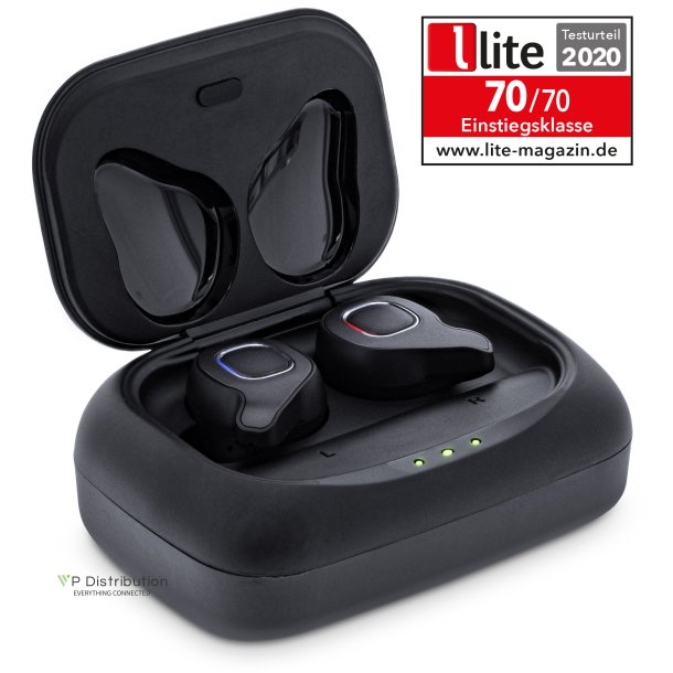 InLine&reg; PURE Air TWS, Bluetooth In-Ear headphones with Qi-Case PowerBank