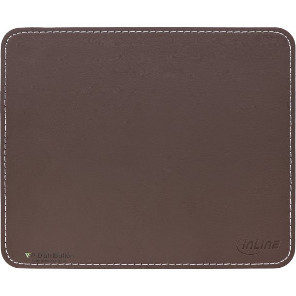 InLine&reg; Mouse Pad Premium PU Leather 220x180x3mm brown