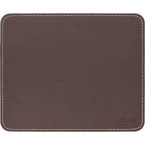 InLine® Mouse Pad Premium PU Leather 255x220x3mm brown