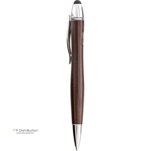 InLine&reg; woodpen, Touchpad stylus + ball pen, walnut/metal