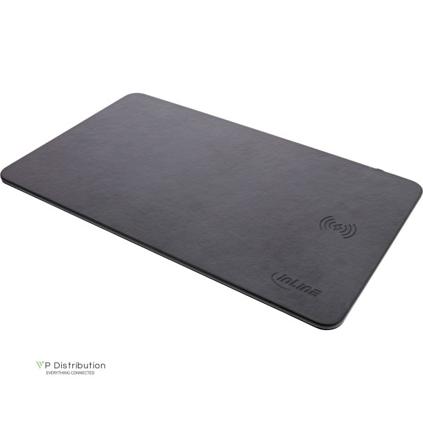 InLine&reg; Mouse pad, wireless charging, 370x225x7mm, black