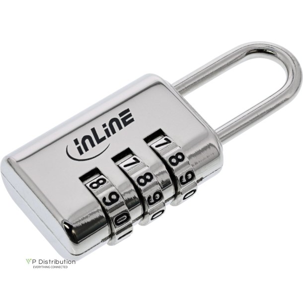 InLine&reg; Premium Security Lock 3 Digits hardened steel