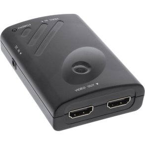 InLine® DisplayPort to 2x HDMI Splitter & Video Wall Function FullHD