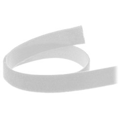 InLine&reg; Cable Ties with hook-and-loop fastener band 16mm white 10m