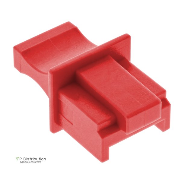 InLine Dust Cover for RJ45 socket red 100 pcs. Pack