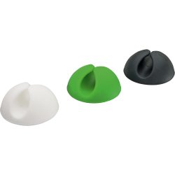 InLine&reg; Cable Rubber Clipper, cable holder, white green black, 6pcs