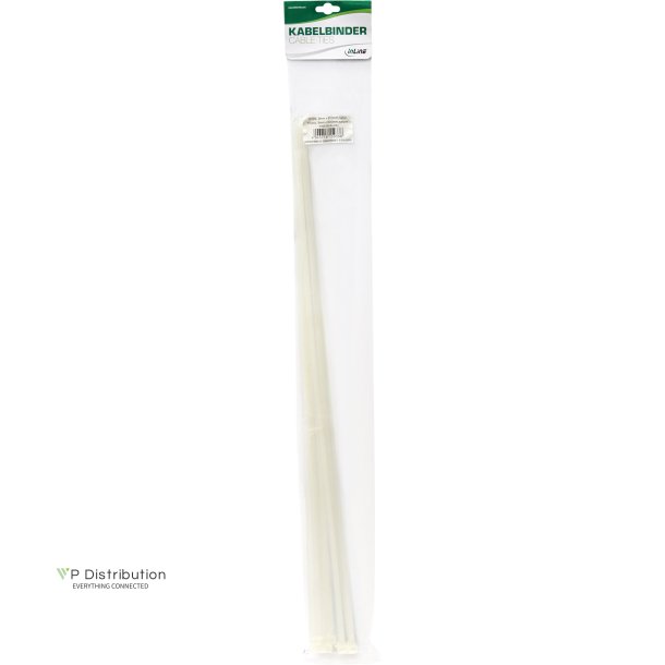 InLine&reg; Cable Ties length 800mm width 9mm white 10 pcs.