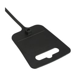 InLine&reg; Marker Ties with Eurohole length 200mm wide 5mm black 100 pcs.