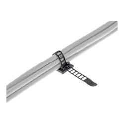 InLine&reg; Ajustable Cable Clamp 85mm black 10pcs