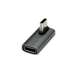 ROLINE USB4 40G Type C M ANGLE/F Adapter, Silver Grey ALU.