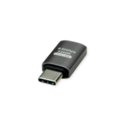 ROLINE USB4 40G Type C M/F Adapter Silver Grey ALU.