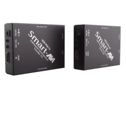 SmartAVI HDMI, Single-Head &amp; IR Extender over a Single Cat5e/6 Cable Includes: [HDX-POE-TX, HDX-POE-RX and (PS12V2.5A-DSKTP and WWLLMT)]