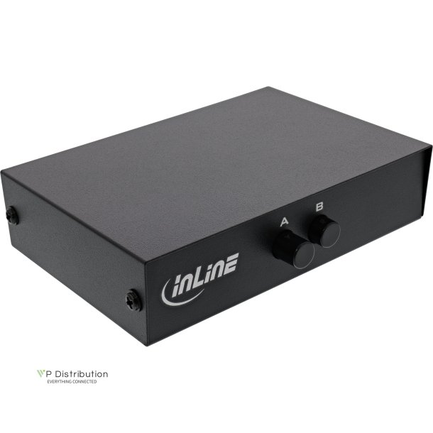 InLine&reg; Serial switch manual 2-port, RS232, 9-pin Sub-D