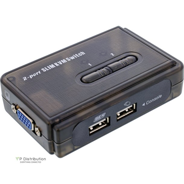 InLine&reg; KVM Switch 2 Port USB with 2 Sets of Cables 1.2m