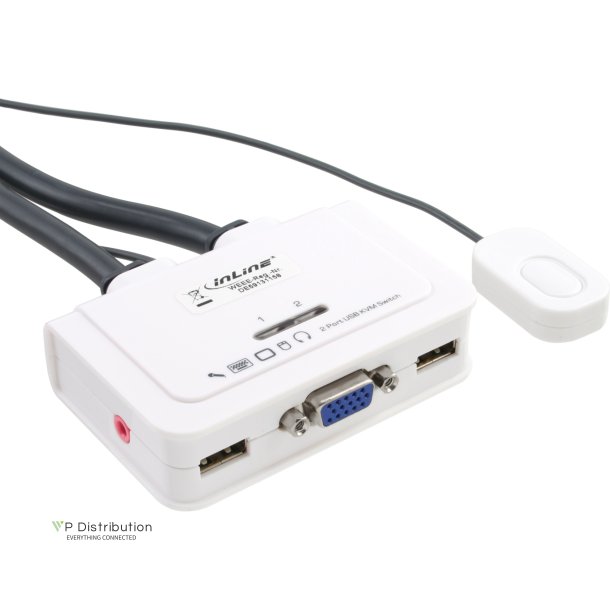 InLine&reg; KVM Switch 2 Port VGA USB with Audio