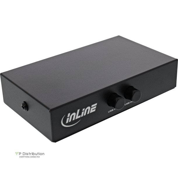 InLine USB 2.0 switch manual, USB-A device to 2 computers