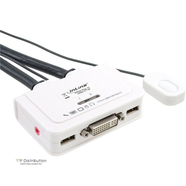 InLine&reg; KVM Switch 2 Port DVI-D USB with Audio