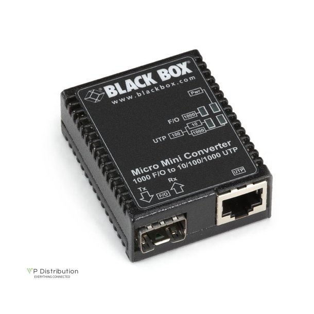 Black Box 10/100/1000Bt 1000Bx Sfp Media Converter Us Ps