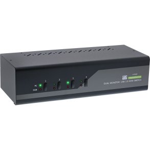 InLine Desktop KVM Switch, 4-port, Dual Monitor DisplayPort 1.2, 4K, USB 3.0, Audio