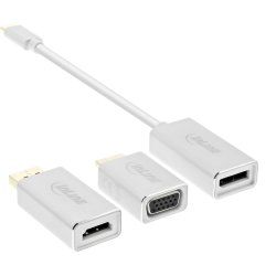 InLine&reg; USB Display Converter Set 6-in-1, USB Type-C male to DisplayPort female, HDMI, VGA (DP Alt Mode), 4K/60Hz, silver, 0.2m