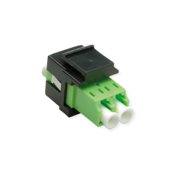 ROLINE Keystone Adapter W/LC DUPLEX, Black+LIME Green