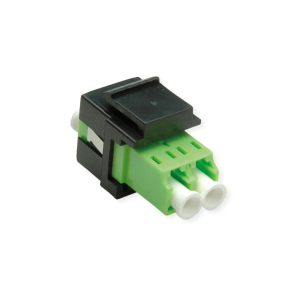ROLINE Keystone Adapter W/LC DUPLEX, Black+LIME Green
