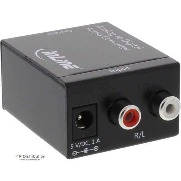 InLine&reg; Audio Converter Analog to Digital Input 2x RCA Stereo Output Toslink or RCA