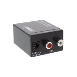 InLine&reg; Audio Converter Digital to Analog Input Toslink or RCA Output 2x RCA Stereo