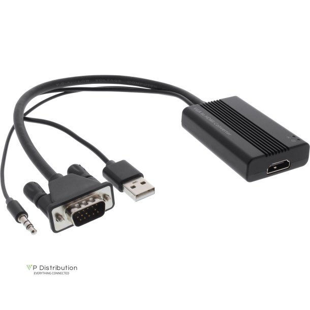 InLine&reg; Converter VGA+Audio to HDMI Input VGA + 3.5mm Audio jack