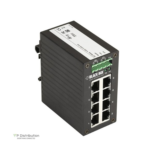 Black Box Gigabit Hardened Edge Switch 9-48Vdc 8 Port