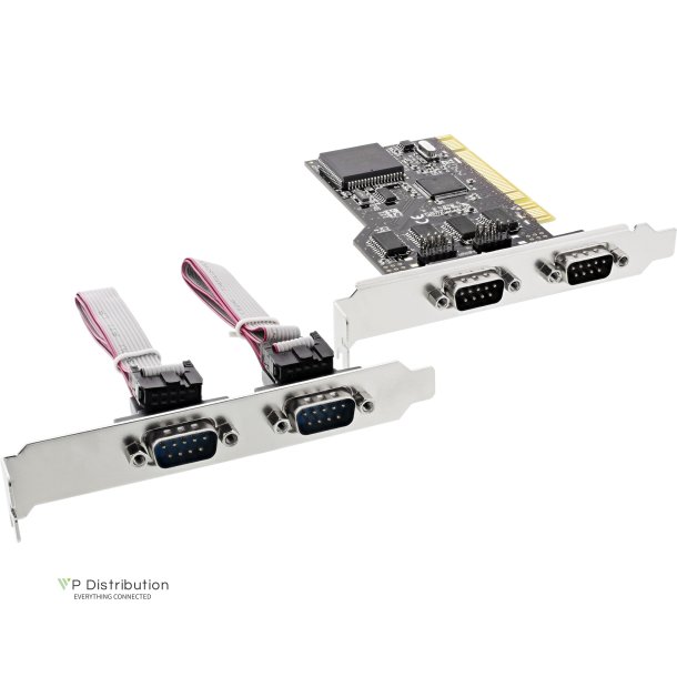 InLine&reg; PCI Multi I/O Controller Card 4 DB9 Serial Ports