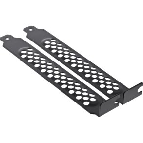 InLine® PCI / PCI-E Slot Cover Bracket perforated 2pcs. Set black