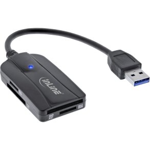 InLine® Card reader USB 3.1 USB-A, for SD/SDHC/SDXC, microSD, UHS-II compatible