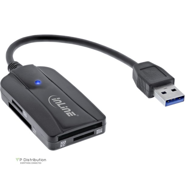 InLine&reg; Card reader USB 3.1 USB-A, for SD/SDHC/SDXC, microSD, UHS-II compatible