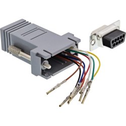 InLine&reg; Adapter 9 Pin Sub-D female to RJ45 female
