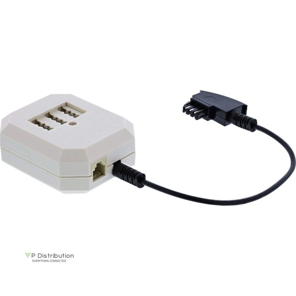 InLine&reg; TAE Adapter TAE-F German male / TAE NFN + RJ11 female 0.2m