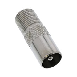 InLine&reg; Coaxial Adapter IEC male antenna to F-Plug female