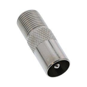 InLine® Coaxial Adapter IEC male antenna to F-Plug female