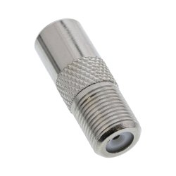 InLine&reg; Coaxial Adapter IEC male antenna to F-Plug female