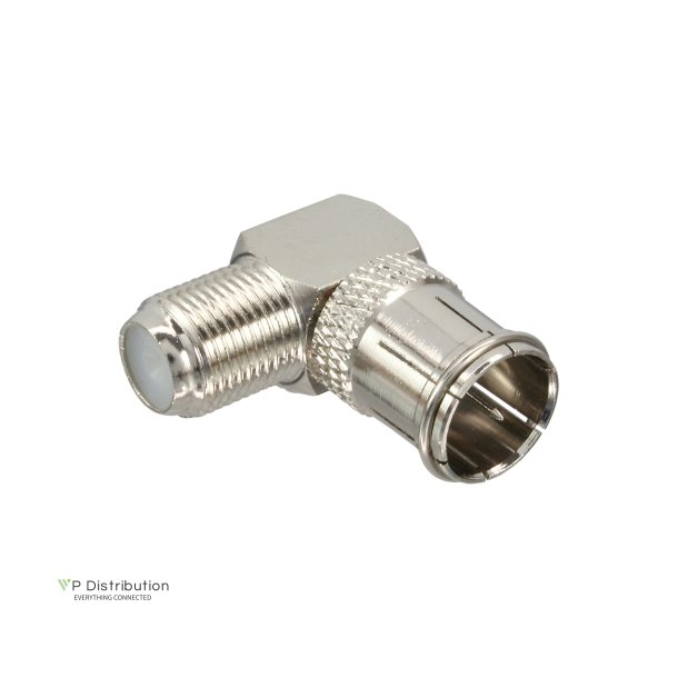 InLine&reg; Adapter F-Quick male SAT to F female SAT angled