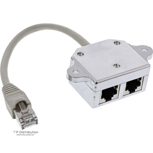 InLine&reg; ISDN Port Doubler 1x RJ45 male / 2x RJ45 female with Cable