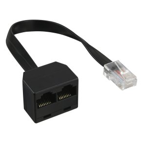ISDN spitter 1->2, InLine&reg;, 1x RJ45 M / 2x RJ45 F, (8P8C), without resistors