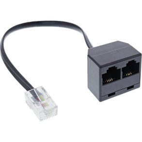 InLine&reg; ISDN splitter 1x RJ45 M / 2x RJ45 F, 8P4C without Resistors