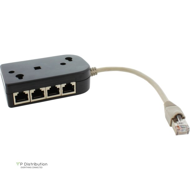 InLine&reg; ISDN Splitter 1 -> 8, 0.15m, with resistors