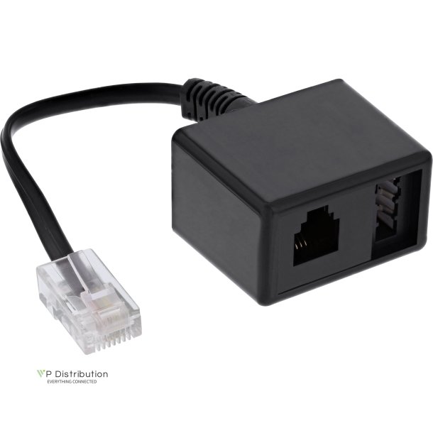 InLine&reg; TAE adaptor cable RJ45 male to TAE-N &amp; RJ11 female